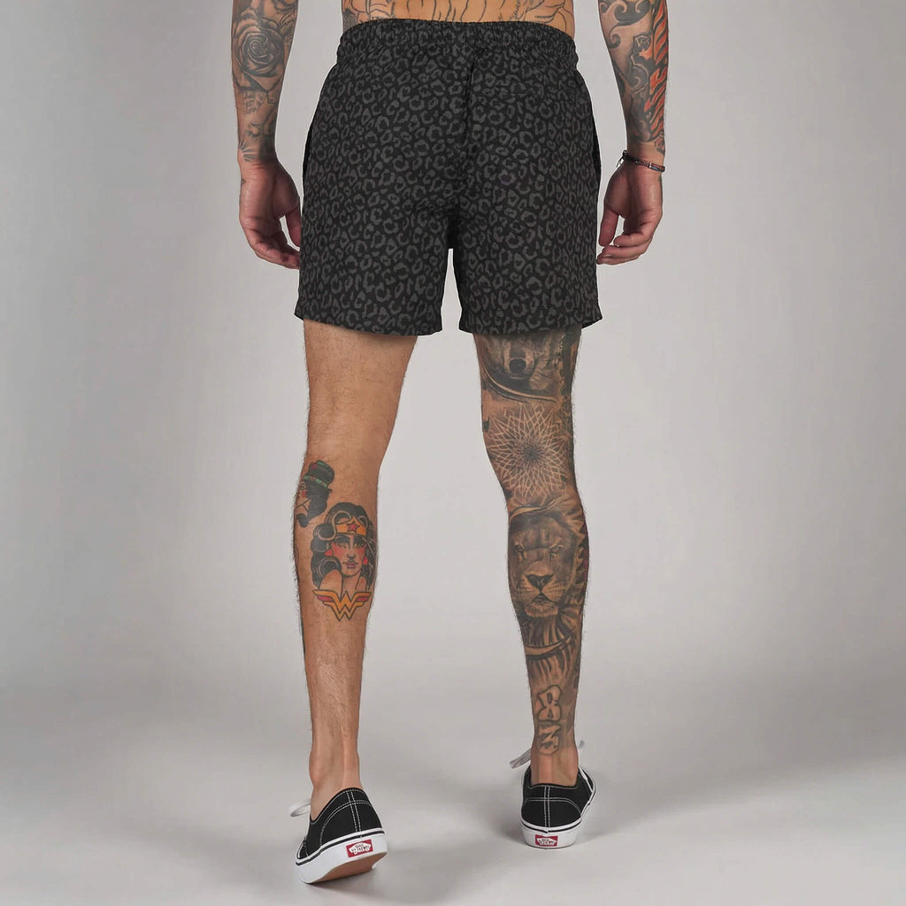 (New) Leopard Shorts - Black