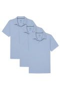 Organic Polo Shirt 3 Pack / Light Blue