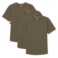 Organic Crew Neck T-Shirt 3 Pack (Slim Fit) / Military Olive