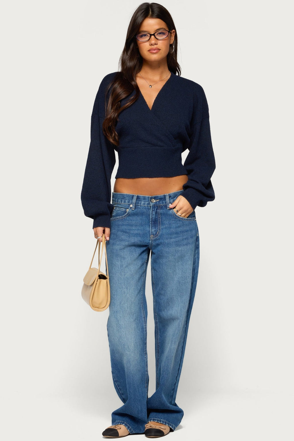 Lillia V Neck Wrap Sweater