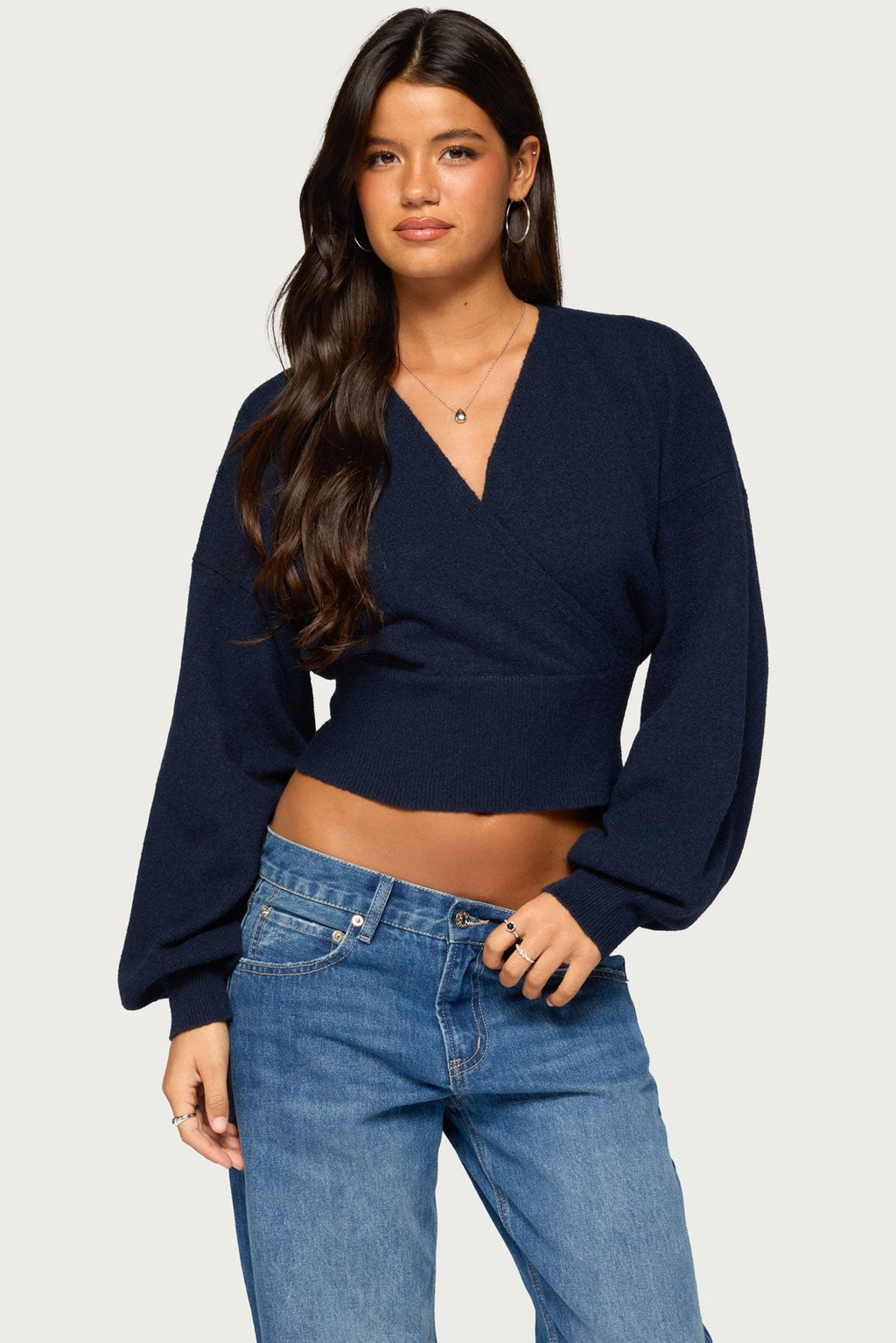 Lillia V Neck Wrap Sweater