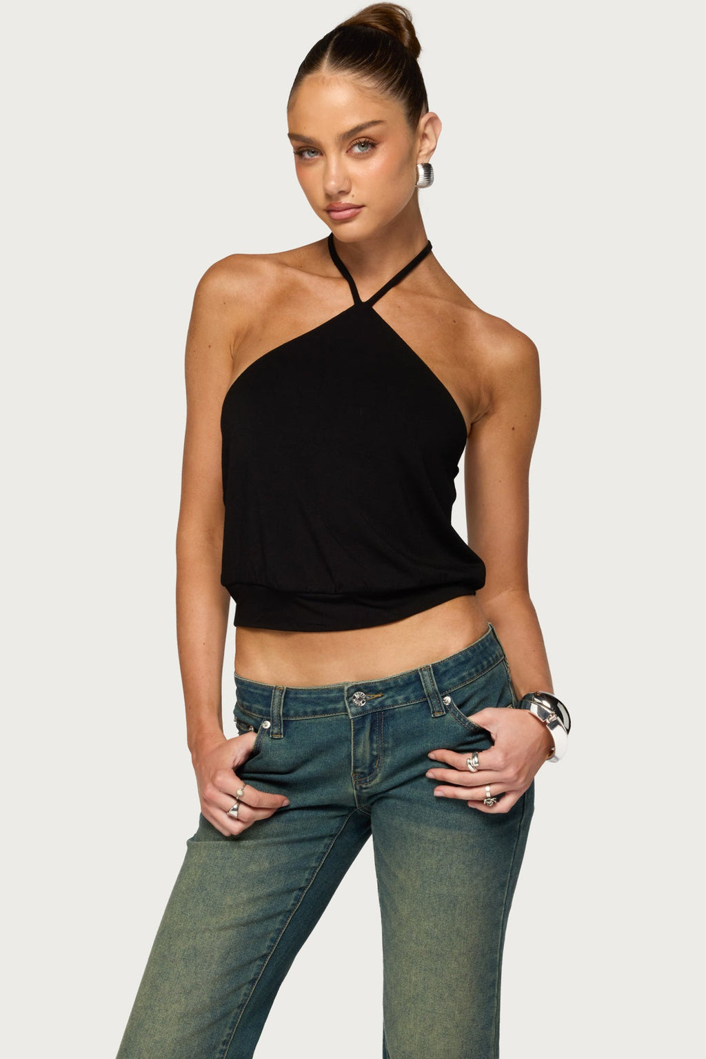 Ali Cascasding Metal Pendant Backless Top