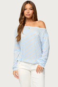 Kathee Striped Off Shoulder Top