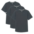 Organic Crew Neck T-Shirt 3 Pack (Slim Fit) / Slate