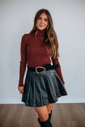 Andria Leather Skirt