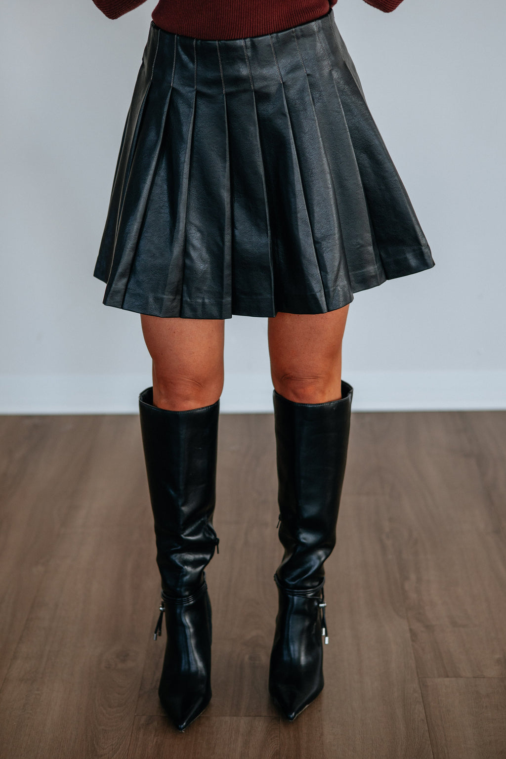 Andria Leather Skirt