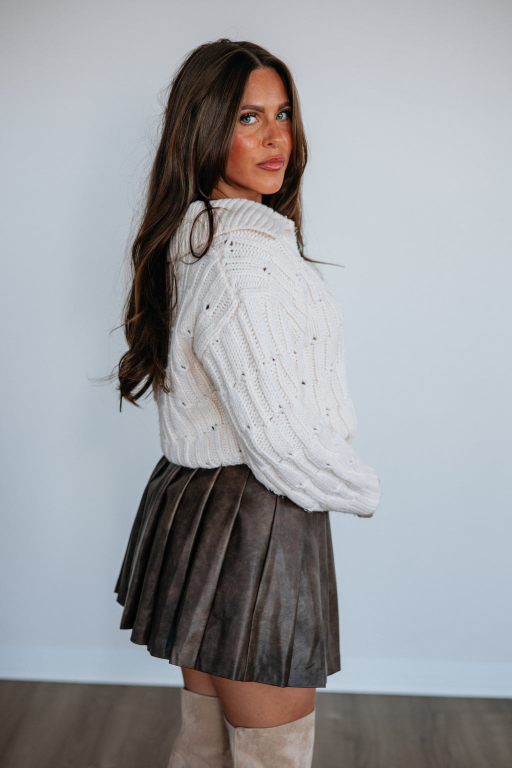 Andria Leather Skirt