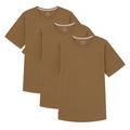Organic Crew Neck T-Shirt 3 Pack (Slim Fit) / Tobacco
